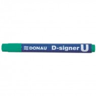 Marker permanent DONAU D-Singer U, varf rotund, scriere de 2 - 4 mm, verde