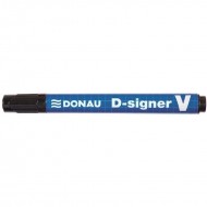 Marker permanent DONAU D-Singer V, varf tesit, scriere de 2 - 4 mm, negru