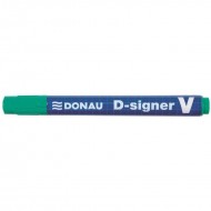 Marker permanent DONAU D-Singer V, varf tesit, scriere de 2 - 4 mm, verde