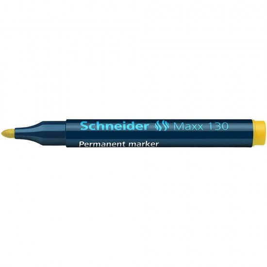 Marker permanent Schneider Maxx 130, scriere de 1 - 3 mm, galben