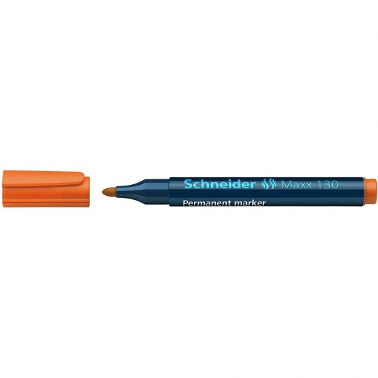 Marker permanent Schneider Maxx 130, scriere de 1 - 3 mm, portocaliu