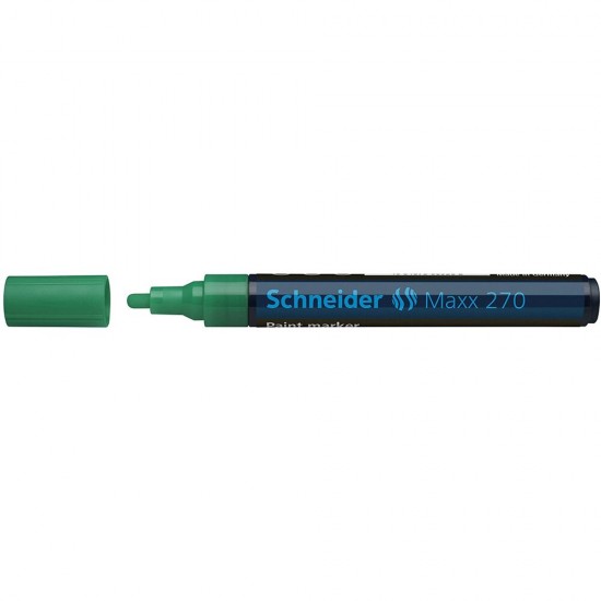 Marker cu vopsea SCHNEIDER Maxx 270, varf rotund 1-3mm - verde