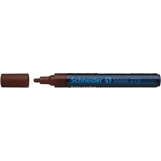 Marker cu vopsea SCHNEIDER Maxx 270, varf rotund 1-3mm - maro