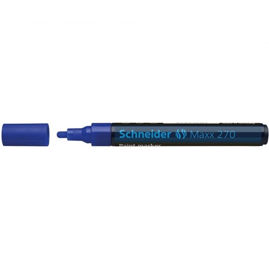 Marker cu vopsea SCHNEIDER Maxx 270, varf rotund 1-3mm - albastru