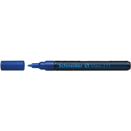 Marker cu vopsea SCHNEIDER Maxx 271, varf rotund 1-2mm - albastru