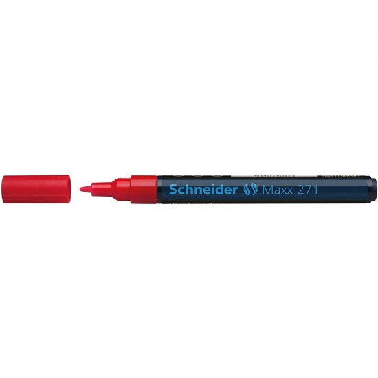 Marker cu vopsea SCHNEIDER Maxx 271, varf rotund 1-2mm - rosu