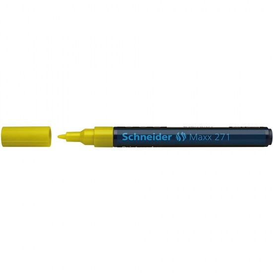 Marker cu vopsea SCHNEIDER Maxx 271, varf rotund 1-2mm - galben