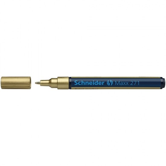 Marker cu vopsea SCHNEIDER Maxx 271, varf rotund 1-2mm - auriu