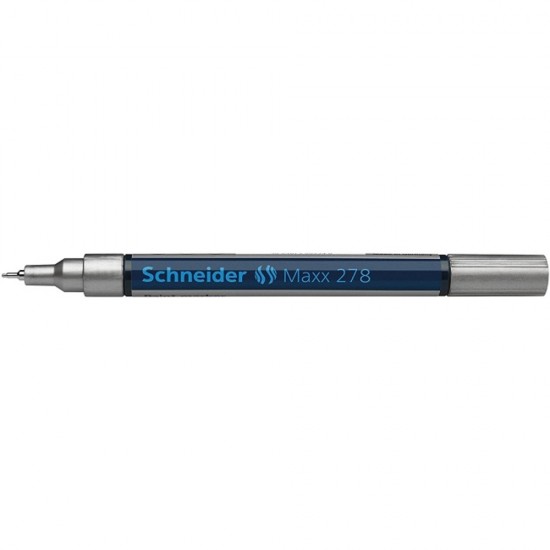 Marker cu vopsea SCHNEIDER Maxx 278, varf rotund 0.8mm - argintiu
