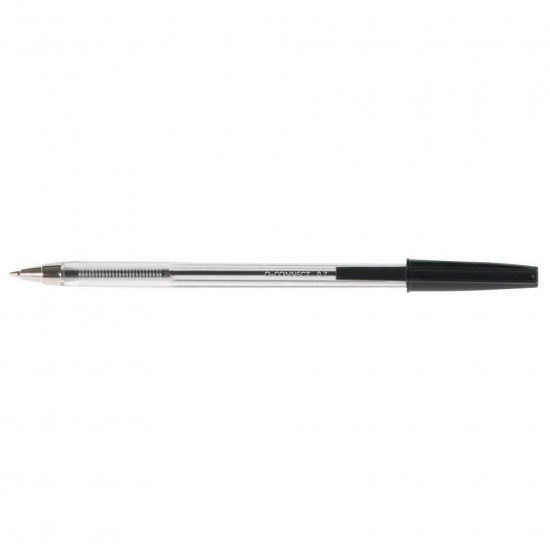 Pix fara mecanism Q-CONNECT Cristal, corp transparent, scriere de 0.7 mm, negru
