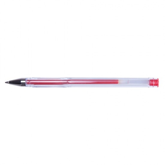 Pix transparent cu gel, varf 0.5mm, Office Products - rosu