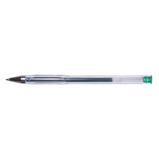 Pix cu gel OFFICE Products, corp transparent, scriere de 0.7 mm, verde
