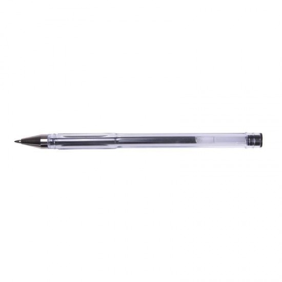 Pix cu gel OFFICE Products, corp transparent, scriere de 0.7 mm, negru