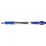 Pix cu gel PENAC FX-1, rubber grip, 1.0mm, con metalic, corp transparent - scriere albastra