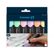 Textmarker Schneider Job Pastel 6/set