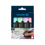 Textmarker Schneider Job Pastel 4/set
