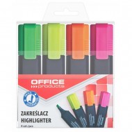 Textmarker OFFICE Products, scriere de 1 -5 mm, set 4 culori