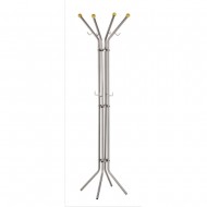 Cuier metalic argintiu ALCO, 180/52cm, cu 12 agatatori metalice
