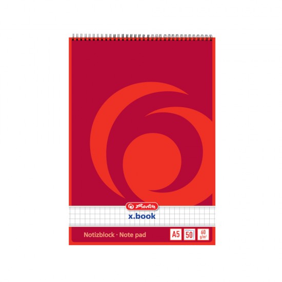 Bloc notes Herlitz, spiralat, A5, 50 file, aritmetica