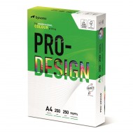 Carton alb PRO-DESIGN, A4, 250 gr, clasa A++, neteda si satinata, alb 168 CIE, 250 coli cartonate/top