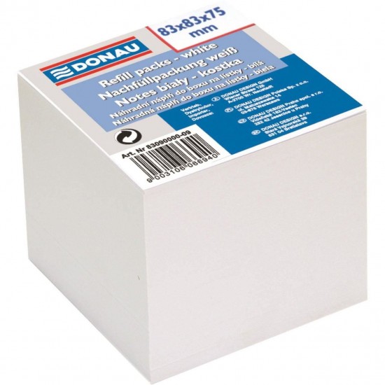 Cub hartie alb DONAU, 700 file, 83 x 83 x 75 mm, infoliat
