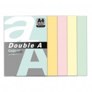 Hartie color pentru copiator A4, 80g/mp, 100coli/top, Double A - 5 culori pastel asortate