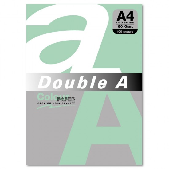 Hartie color pentru copiator A4, 80g/mp, 100coli/top, Double A - pastel emerald