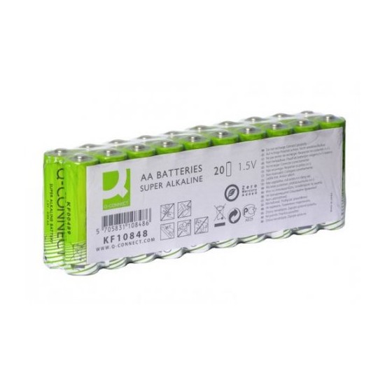 Baterii Q-CONNECT, alcaline, R6, AA, 1.5 v, 20 buc/set
