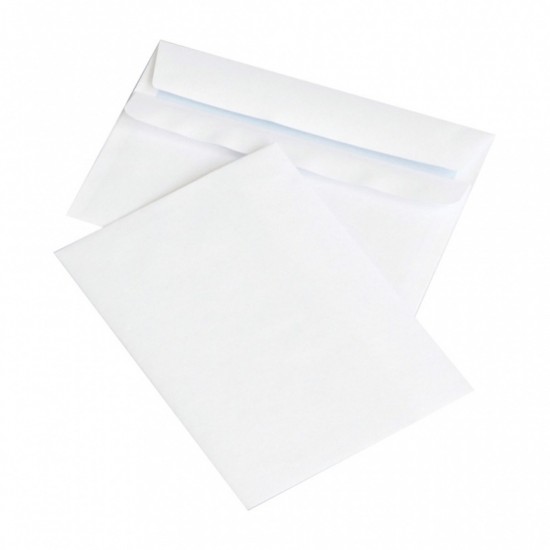 Plic C6 (114x162mm), lipire autoadeziva, 50 buc/cutie, Optima - alb