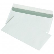 Plic DL (110x220mm), lipire siliconica, 1000 buc/cutie, Optima - alb