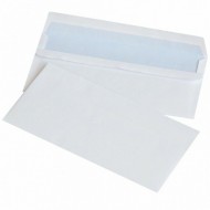 Plic DL (110x220mm), lipire siliconica, 50 buc/set, Optima- alb