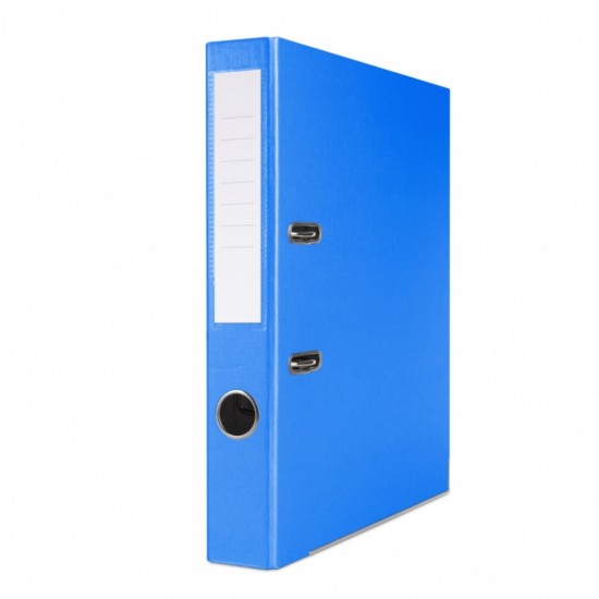Biblioraft A4, plastifiat PP/paper, margine metalica, 50 mm, Office Products Basic S - Albastru