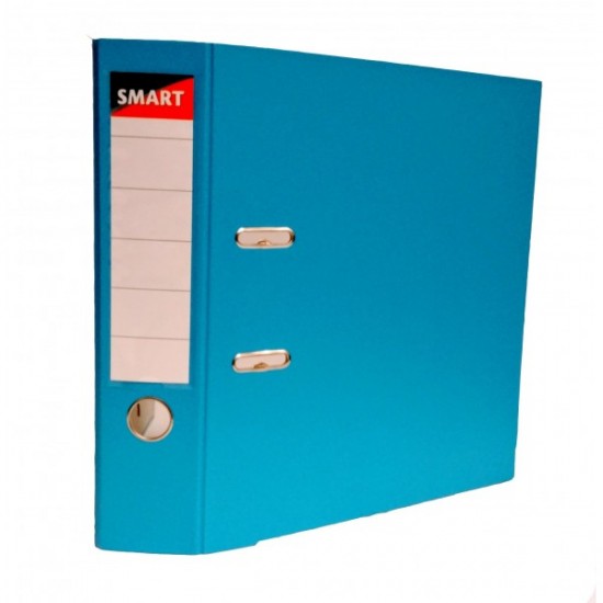 Biblioraft A4, plastifiat PP/paper, margine metalica, 75 mm, Office Products Basic S - aqua