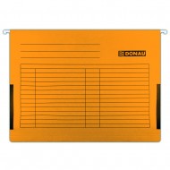Dosar suspendabil cu burduf si eticheta , bagheta metalica, 5 buc/set, DONAU - orange
