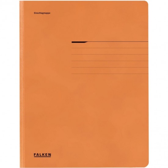 Dosar din carton Falken, tip plic, 320g/mp, portocaliu