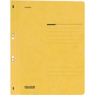 Dosar din carton Falken, de incopciat cu capse, coperta 1/1, sina groasa, 250g/mp, galben