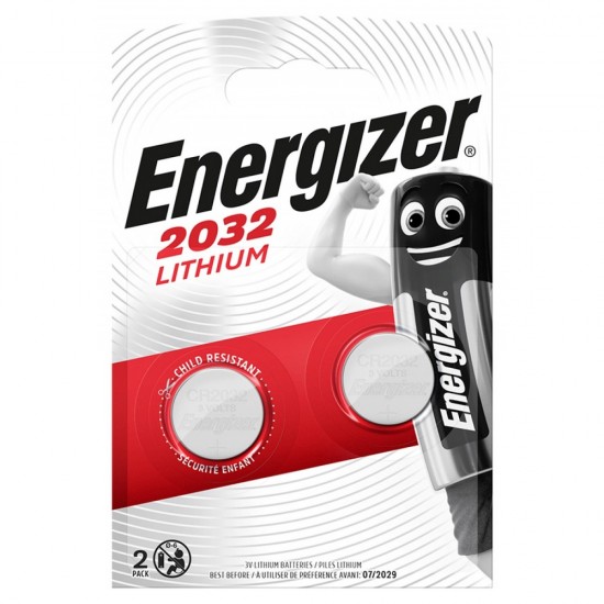 Baterii litiu CR2032, 3V, 2 buc/set, Energizer