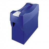 Suport dosare suspendabile HAN Swing pentru 20 dosare, cu capac si maner, 390 x 150 x 260 mm, albastru