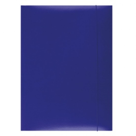 Mapa din carton OFFICE Products, cu elastic vertical, carton 300 gsm, albastru