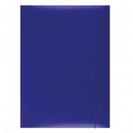 Mapa din carton OFFICE Products, cu elastic vertical, carton 300 gsm, albastru