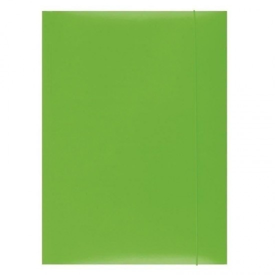 Mapa din carton OFFICE Products, cu elastic vertical, carton 300 gsm, verde