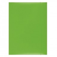 Mapa din carton OFFICE Products, cu elastic vertical, carton 300 gsm, verde