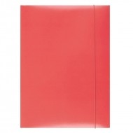 Mapa din carton OFFICE Products, cu elastic vertical, carton 300 gsm, rosu