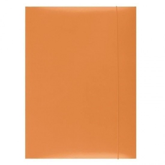 Mapa din carton OFFICE Products, cu elastic vertical, carton 300 gsm, portocaliu