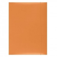 Mapa din carton OFFICE Products, cu elastic vertical, carton 300 gsm, portocaliu