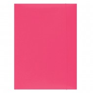 Mapa din carton OFFICE Products, cu elastic vertical, carton 300 gsm, roz