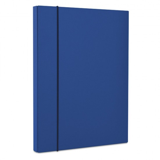 Mapa din carton plastifiat cu elastic, 40mm latime, Office Products - bleumarin