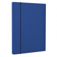 Mapa din carton plastifiat cu elastic, 40mm latime, Office Products - bleumarin