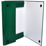 Mapa din carton solid OFFICE Products, cu burduf 40 mm si inchidere cu arici, verde