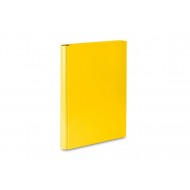 Mapa din carton solid OFFICE Products, cu burduf 40 mm si inchidere cu arici, galben